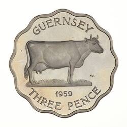 Proof Coin - 3 Pence, Guernsey, Channel Islands, 1959
