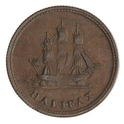 Token - 1/2 Penny, Halifax, Nova Scotia, Canada, 1815