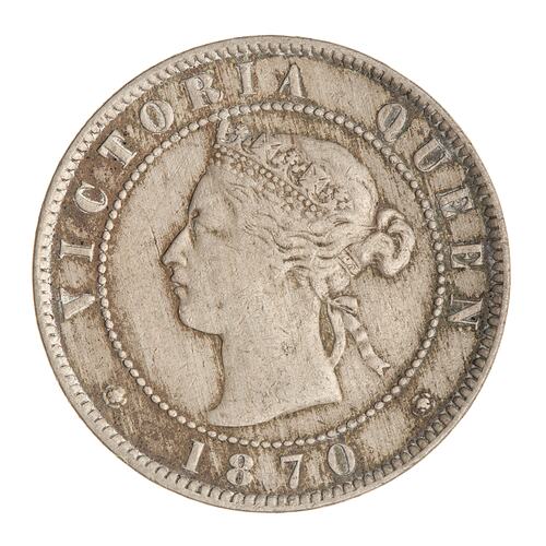 Coin - 1/2 Penny, Jamaica, 1870