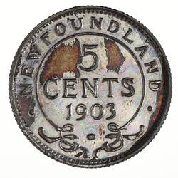 Coin - 5 Cents, Newfoundland, 1903