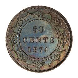 Proof Coin - 50 Cents, Newfoundland, 1874