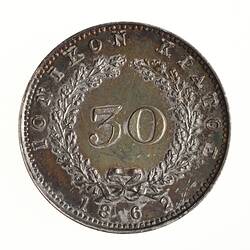 Proof Coin - 30 Lepta, Ionian Islands, Greece, 1862