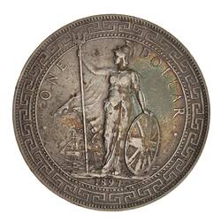 Coin - 1 Dollar, Malaysia, 1897