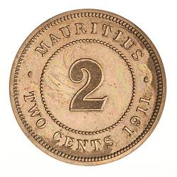 Proof Coin - 2 Cents, Mauritius, 1911