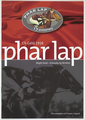 Booklet - Racing Victoria, Phar Lap 75th Anniversary