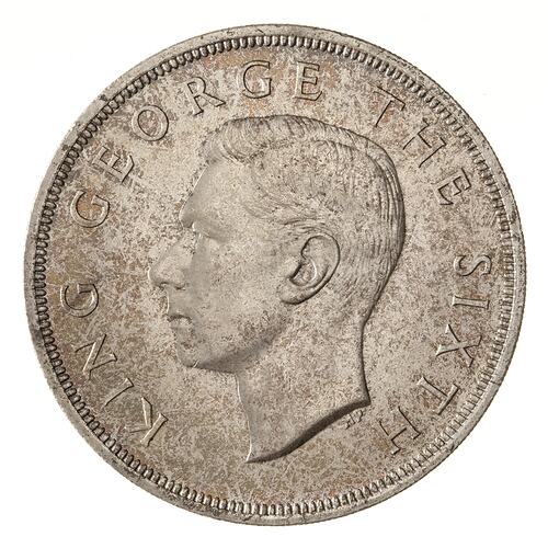 Coin - Crown (5 Shillings), New Zealand, 1949