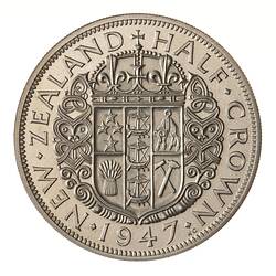 Proof Coin - 1/2 Crown, New Zealand, 1947