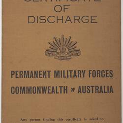 Discharge Certificate - Issued To Leo Hasegawa, Australian Armed Forces, 1960