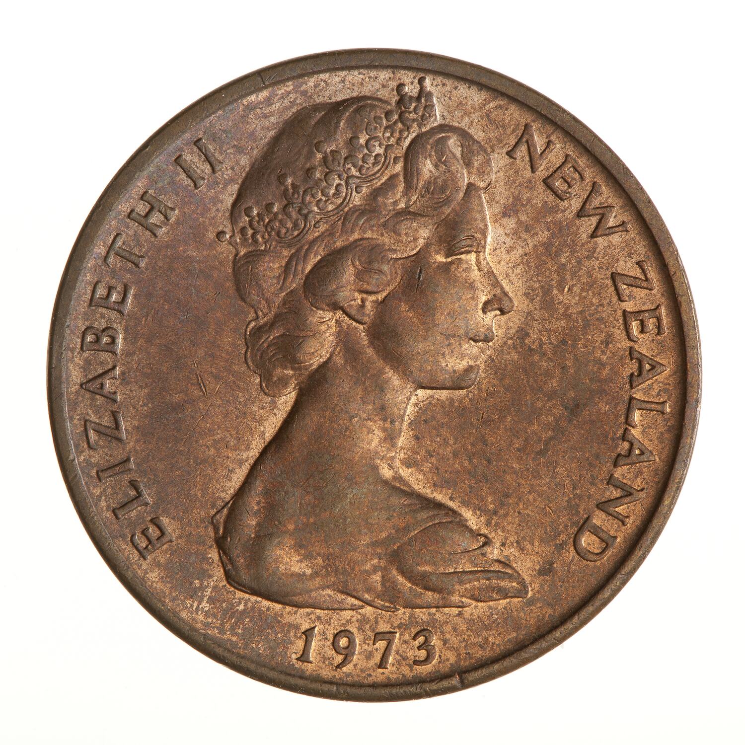 Coin 2 Cents, New Zealand, 1973