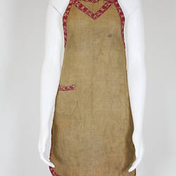 Hessian apron on mannequin.