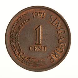 Coin - 1 Cent, Singapore, 1971