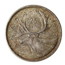 Coin - 25 Cents, Canada, 1937