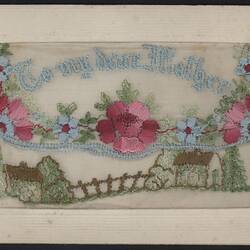 Postcard - 'To My Dear Mother', Embroidered, Carte Postale, World War I, 1914-1918