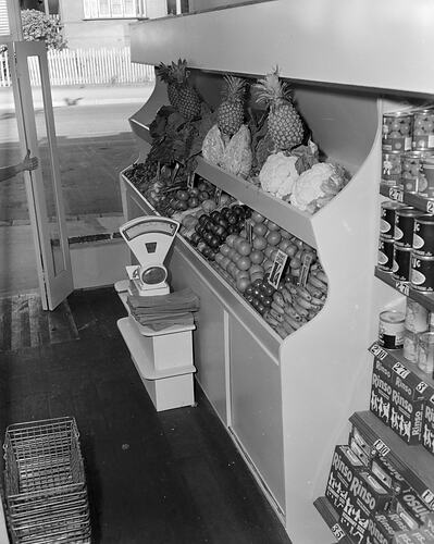 Fruit and Vegetables on Display in a Grocery Store, Melbourne, Victoria, 1953