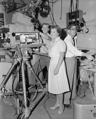 Camera Crew, ABV2 Television Studios, Elsternwick, Victoria, 1958
