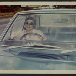 Digital Photograph - Tansa Eid Driving His Taxi, Melbourne, circa 1972
