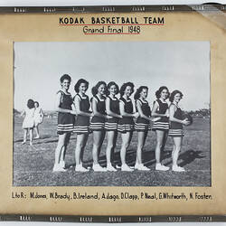 Photograph - Kodak Australasia Pty Ltd, Kodak Basketball Team, Grand Final, 1948