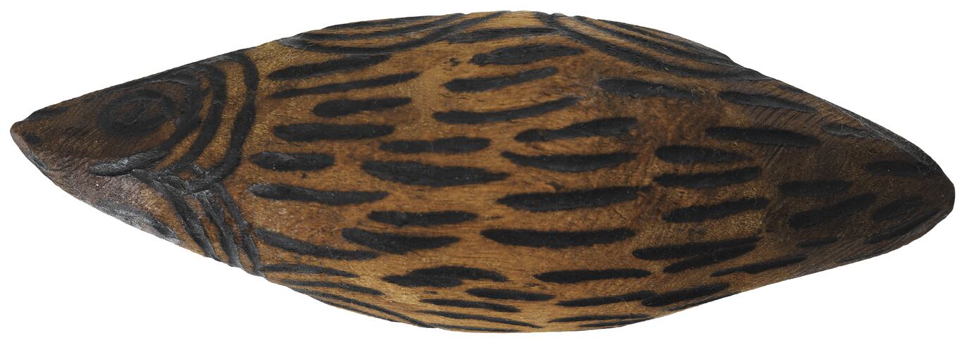 Carved wooden echidna.