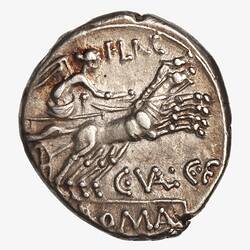 Coin - Denarius,  C. Valerius Flaccus, Ancient Roman Republic, 140 BC