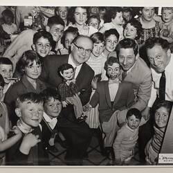 Photograph - Gerry Gee Junior, Ron Blaskett & Children, Melbourne, circa 1962