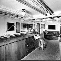 Photograph - Orient Line, RMS Orcades, Navigation Chart Room, Third Brigde Deck, 1948