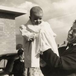 Digital Photograph - Giovanni D'Aprano & His Baby Son Cosmo, Pascoe Vale South, 1950