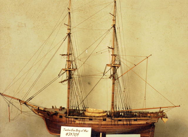 12 Gun Brig Period 1840 設計図 船 模型用 Sailing Ship Model - 12-Gun Brig of War, circa 1800s