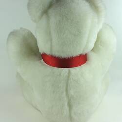 Teddy Bear - Jakas Soft Toys, White with Red Paws, Honeycomb, Melbourne, circa 1998
