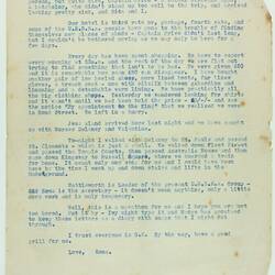 Letter - Esma Banner, London, 19 July 1945