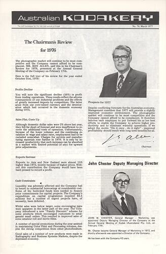 Newsletter - 'Australian Kodakery', No 76, Mar 1977