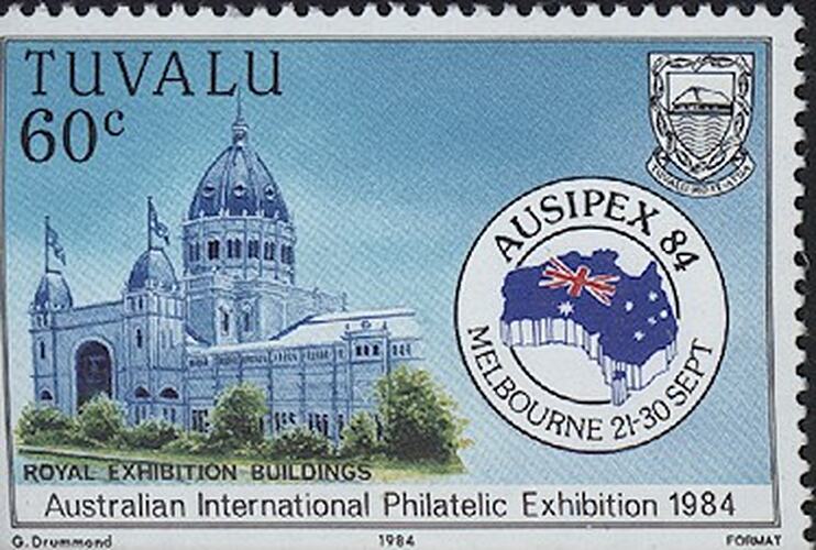 Stamp - Tuvalu, 60c, 'Royal Exhibition Buildings', Ausipex 84, Sep 1984