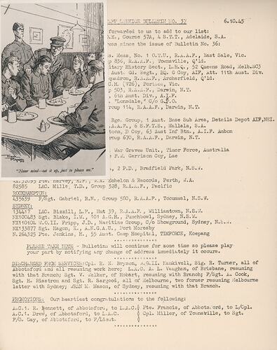 Bulletin - 'Kodak Staff Service Bulletin', No 37, 06 Oct 1945