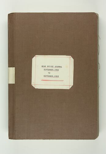 Journal - Kodak Archive, Series 5, 'Accounting Journals', Head Office Journal, Sep 1932 - Oct 1935