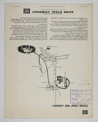 Text and illustration for Steel Power Strap Feeder.