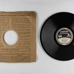 Disc Recording - Edison, Double-Sided, 'Ombra Leggiera' and 'Nemico Della Patria', 1921-1929