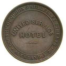 United Service Hotel Token Penny