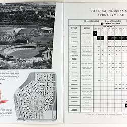 Booklet - Guide & Programme, 'XVIth Olympiad, Melbourne', Olympic Civic Committee, 1956