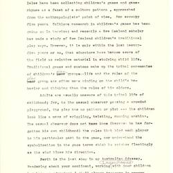 Third page of a typed interview transcript in black ink on paper