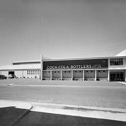 Negative - Coca Cola, Bottling Factory Exterior, Moorabbin, Victoria, 16 Jan 1960
