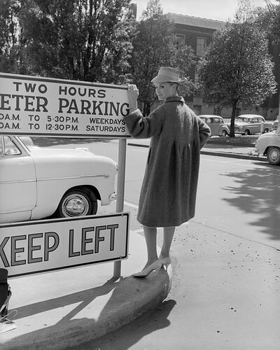 Woman Modelling a Coat, Melbourne, 26 Feb 1960