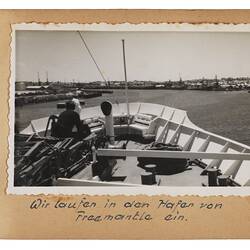Photograph - Album Page 21, Port Of Fremantle, Onboard MS Skaubryn, Walter Lischke, Western Australia, Nov-Dec 1955
