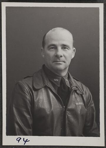 Studio portrait of man in military uniform.