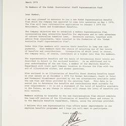 Booklet - Kodak (Australasia) Pty Ltd, Kodak Australia Staff Superannuation Plan, 1 May 1979.