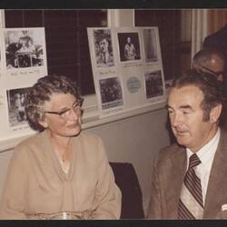 Photograph - Dr Nellie Fisher and Kodak Employee at Ian Yelland's Retirement Dinner, 07 Apr 1978