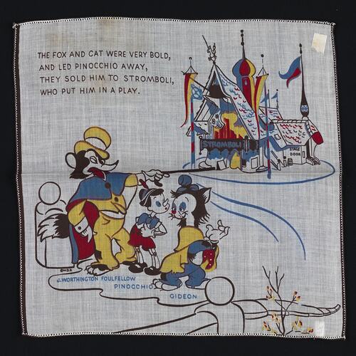 Handkerchief - Pinocchio, circa 1940