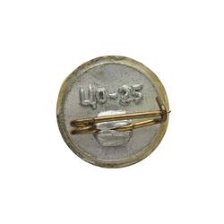 Badge - Vladimir Lenin [black on silver]