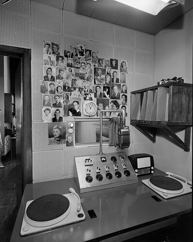 Studio Interior, Vincent School of Broadcasting, Melbourne, Victoria, Jan 1959