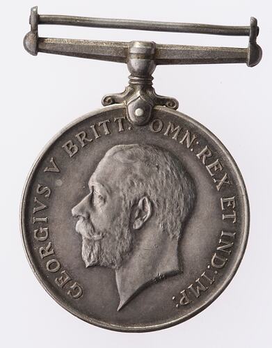 Medal - British War Medal, Great Britain, Private Leslie Archibald Hayes, 1914-1920 - Obverse