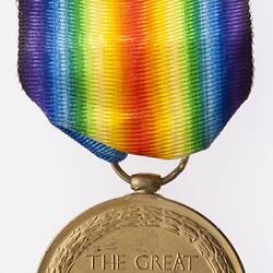 Medal - Victory Medal 1914-1919, Great Britain, Sergeant George Foster, 1919 - Reverse