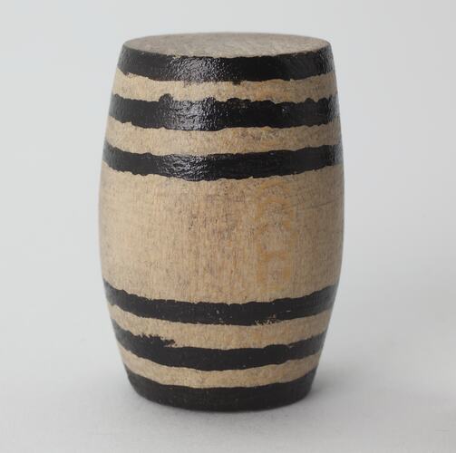 Miniature wooden barrel from a doll's house.